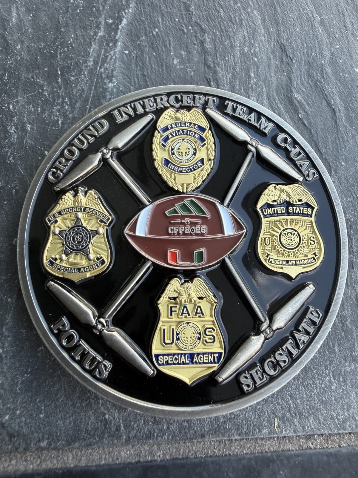 CFP national Championship C-UAS Challenge Coin UM CFP national Championship C-UAS Challenge Coin UM