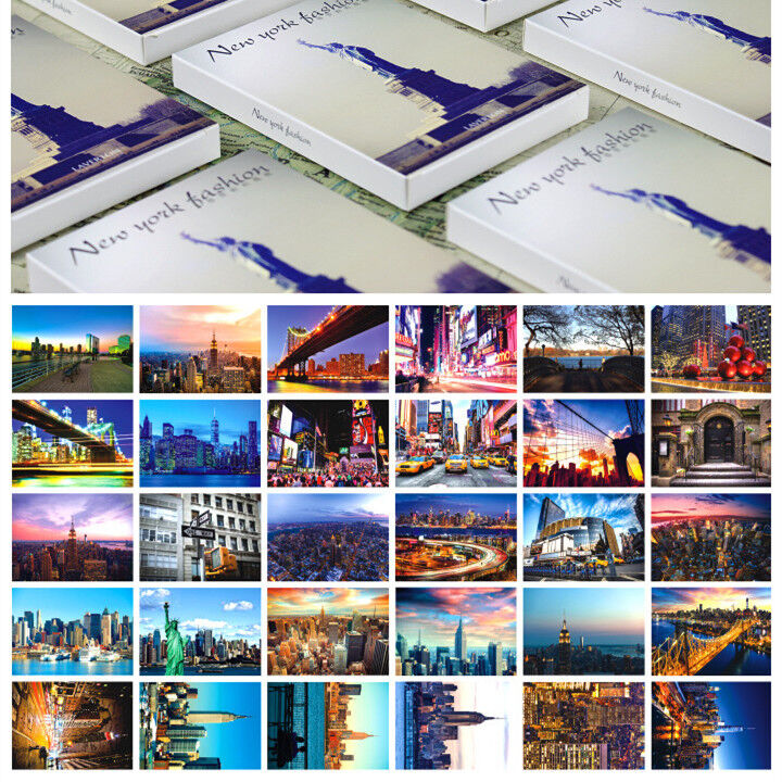 LOTS 30PCS New York City Postcards NY Buildings Statue of Liberty Night Views