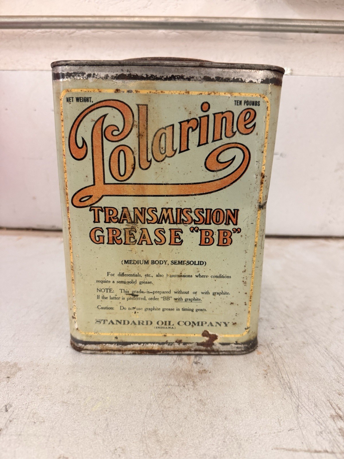 Polarine BB Transmission Lubricant 10 lbs Standard Oil Company Polarine BB Transmission Lubricant 10 lbs Standard Oil Company