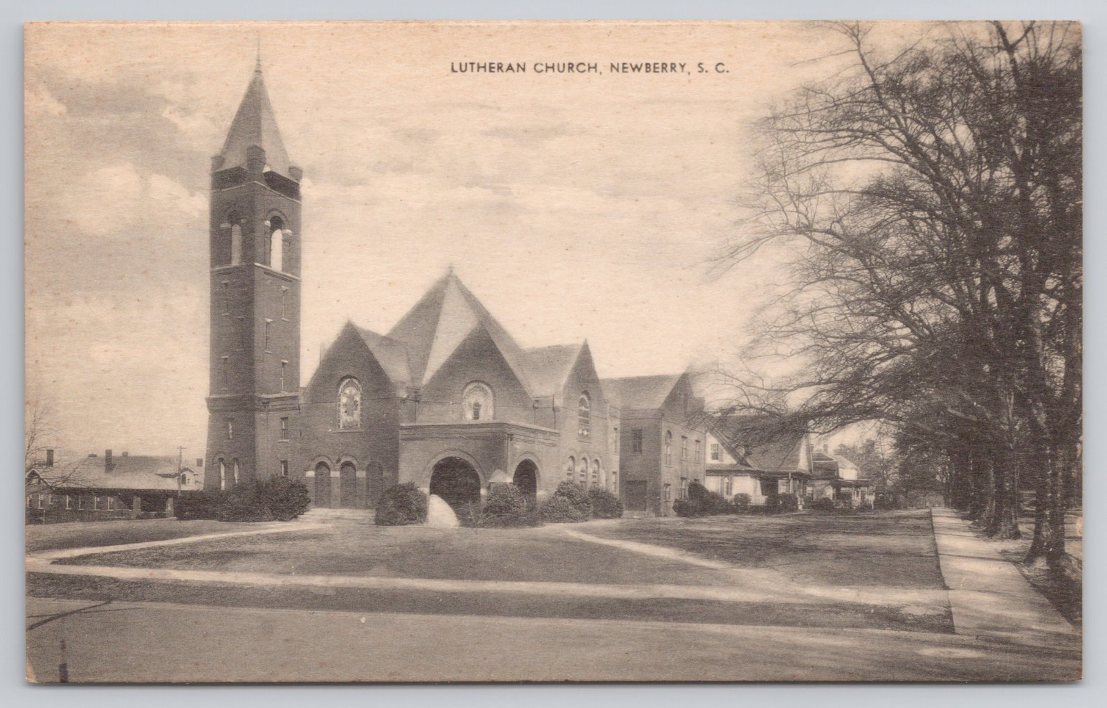 Lutheran Church Building Newberry South Carolina Mayrose Postcard Lutheran Church Building Newberry South Carolina Mayrose Postcard