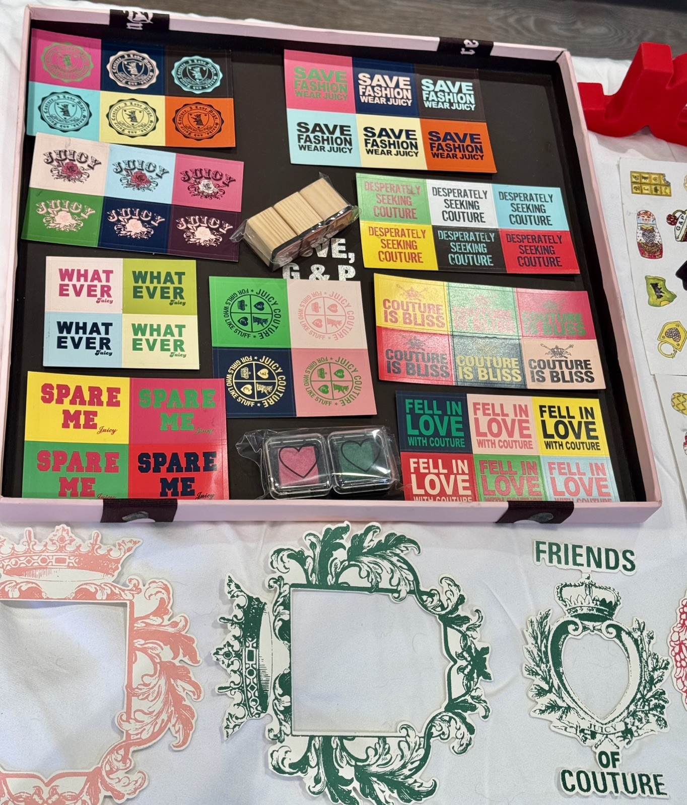 RARE Y2K Juicy Couture Scrapbook Kit – Original Pink Box – Complete Contents