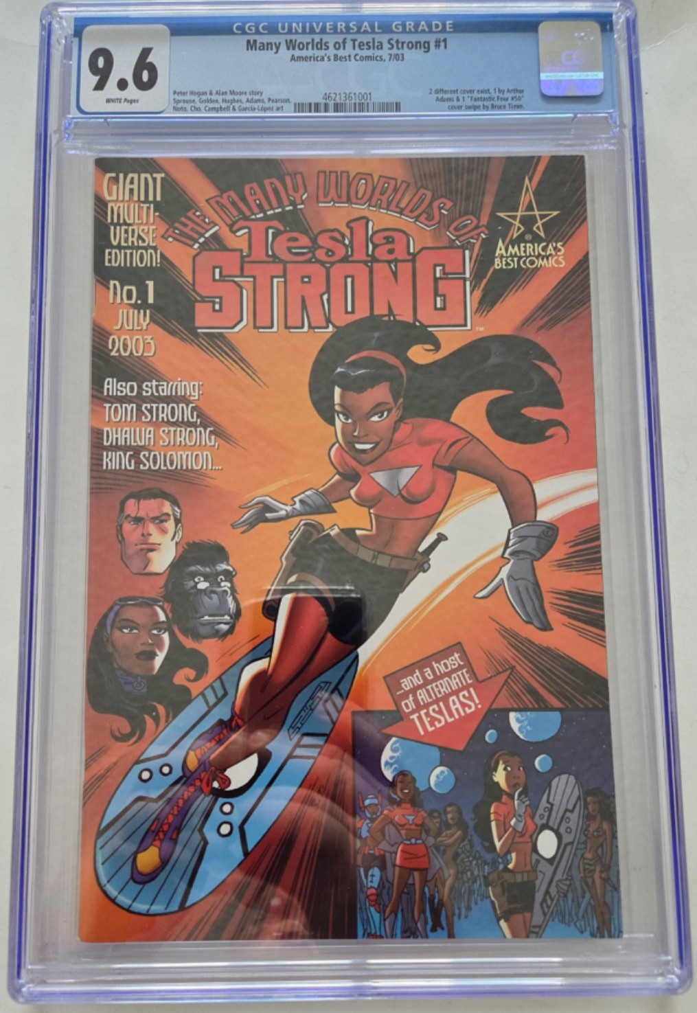 THE MANY WORLDS OF TESLA STRONG #1 CGC 9.6 GRADED 2003 BRUCE TIMM VARIANT COVER THE MANY WORLDS OF TESLA STRONG #1 CGC 9.6 GRADED 2003 BRUCE TIMM VARIANT COVER