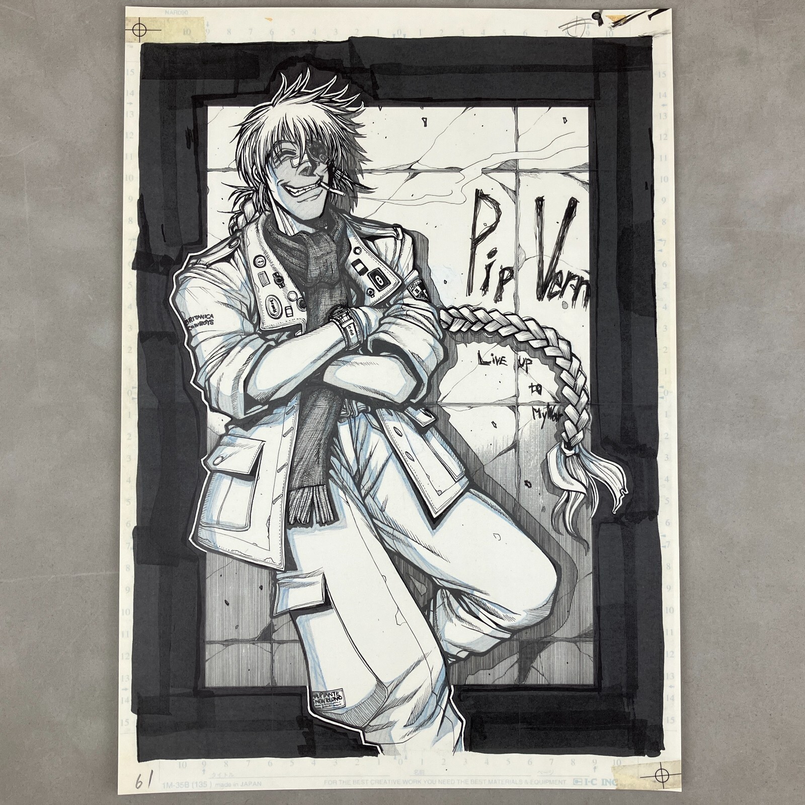 GAHO-SHOP Hellsing Pip Vernedead Limited Duplicate Manga Manuscript Page Japan