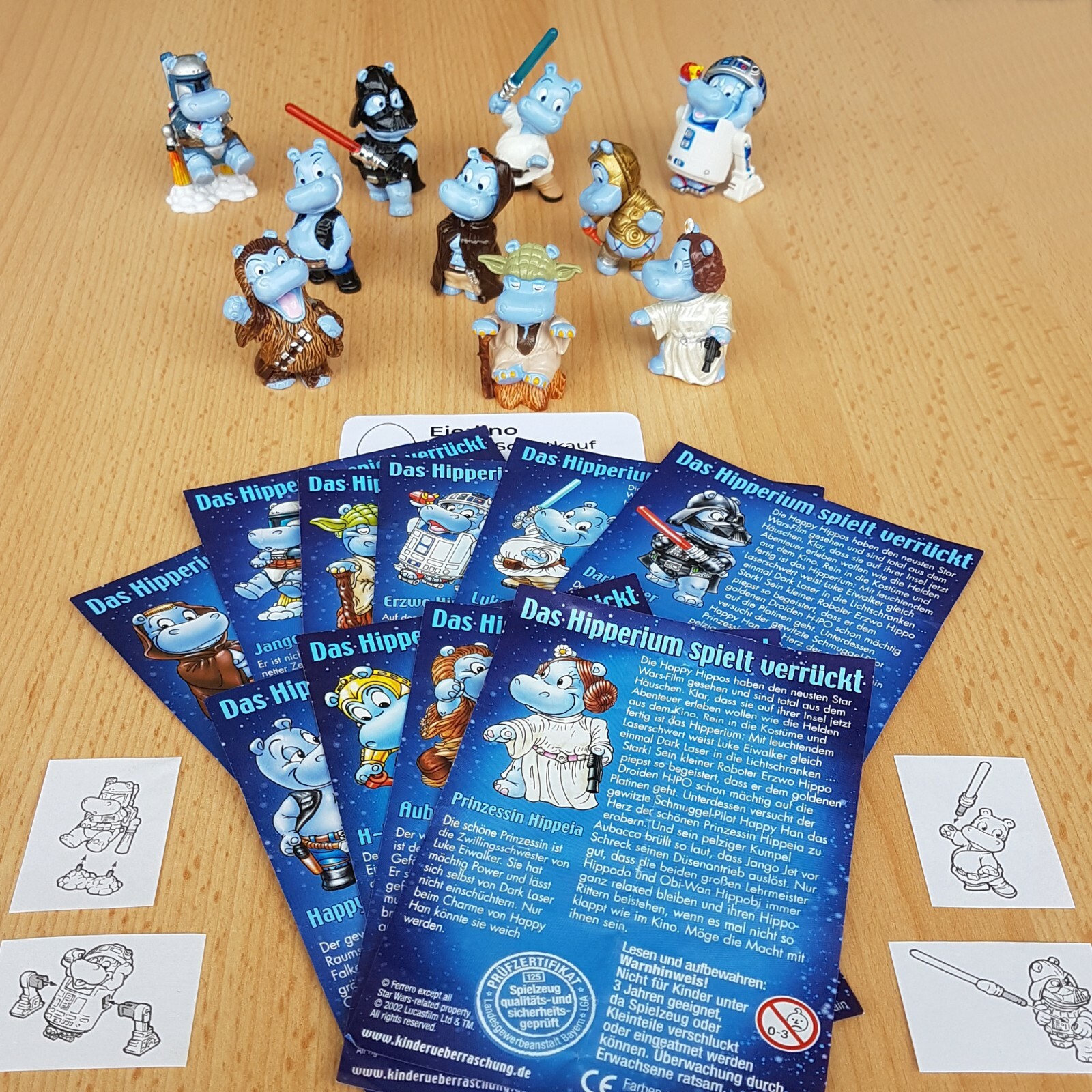 TOP KINDER SURPRISE SET - Happy Hippo Star Wars Hipperium - AMAZING FIGURINES TOP KINDER SURPRISE SET - Happy Hippo Star Wars Hipperium - AMAZING FIGURINES