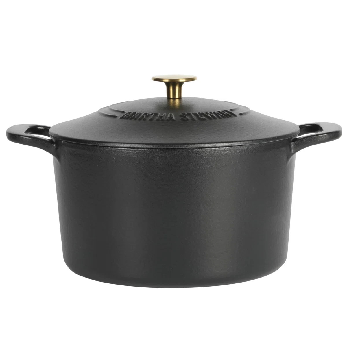 Wayfair - Martha Stewart Gatwick 7 qt. Cast Iron Round Dutch Black Matte