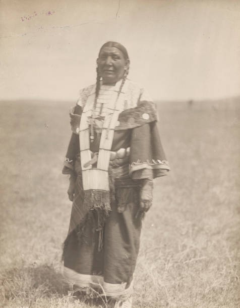 Spotted Eagle's wife 1907 Photograph shows full length portrait of- Old Photo