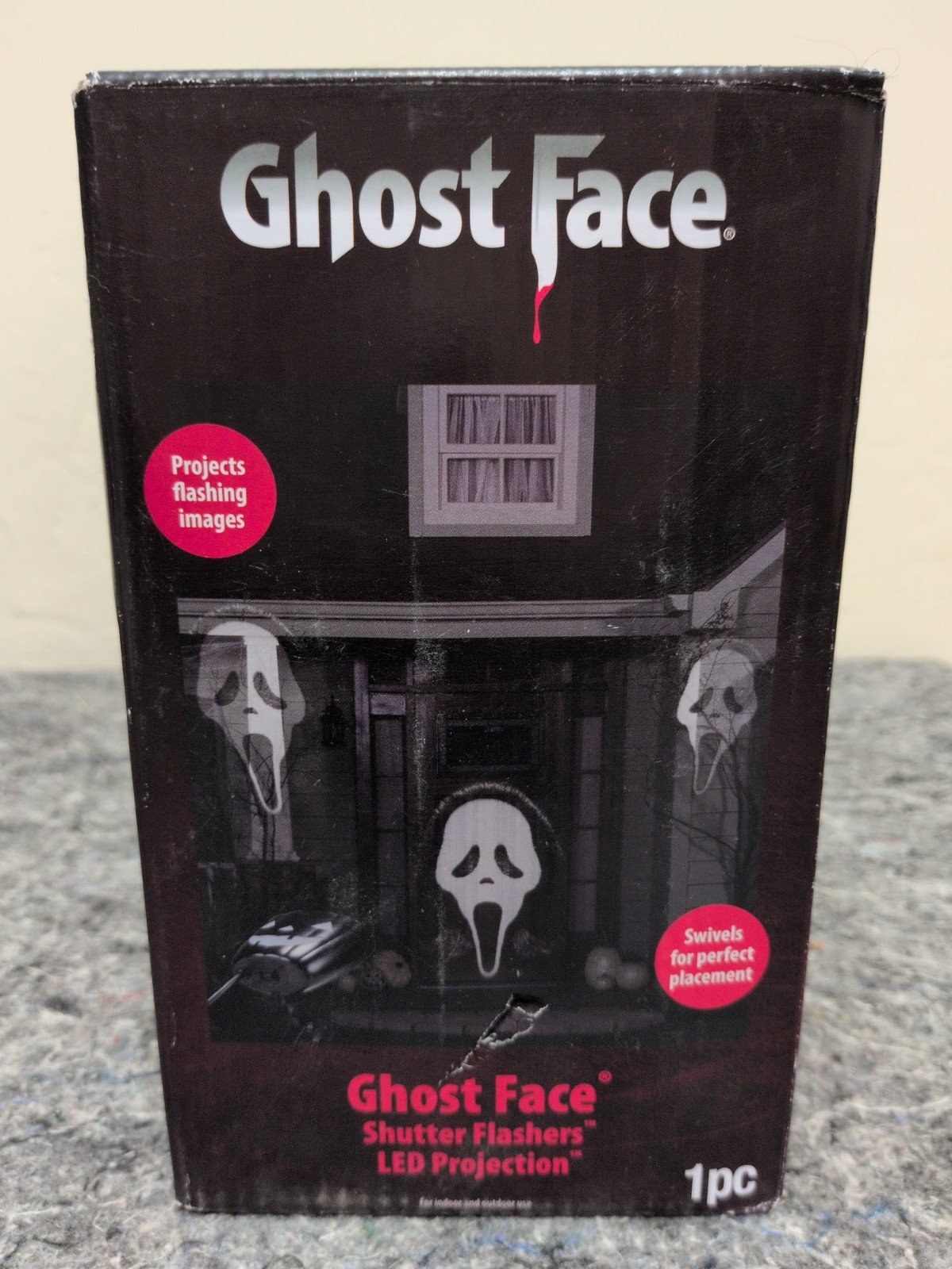 Gemmy Spirit Halloween Ghost Face Shutter Flashers LED Projection - New Gemmy Spirit Halloween Ghost Face Shutter Flashers LED Projection - New