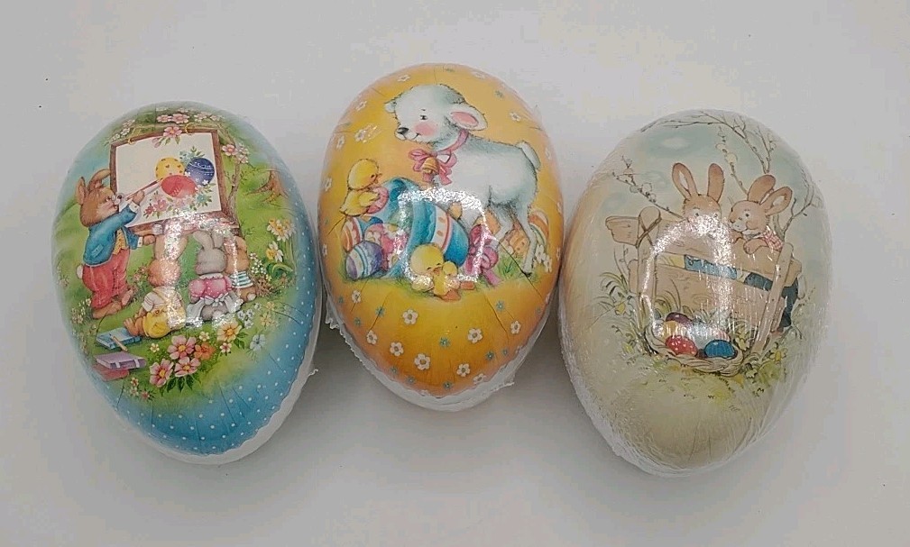 Nestler Easter Joy 3 Paper Mache Egg Set Small Made in Germany New Sealed Nestler Easter Joy 3 Paper Mache Egg Set Small Made in Germany New Sealed