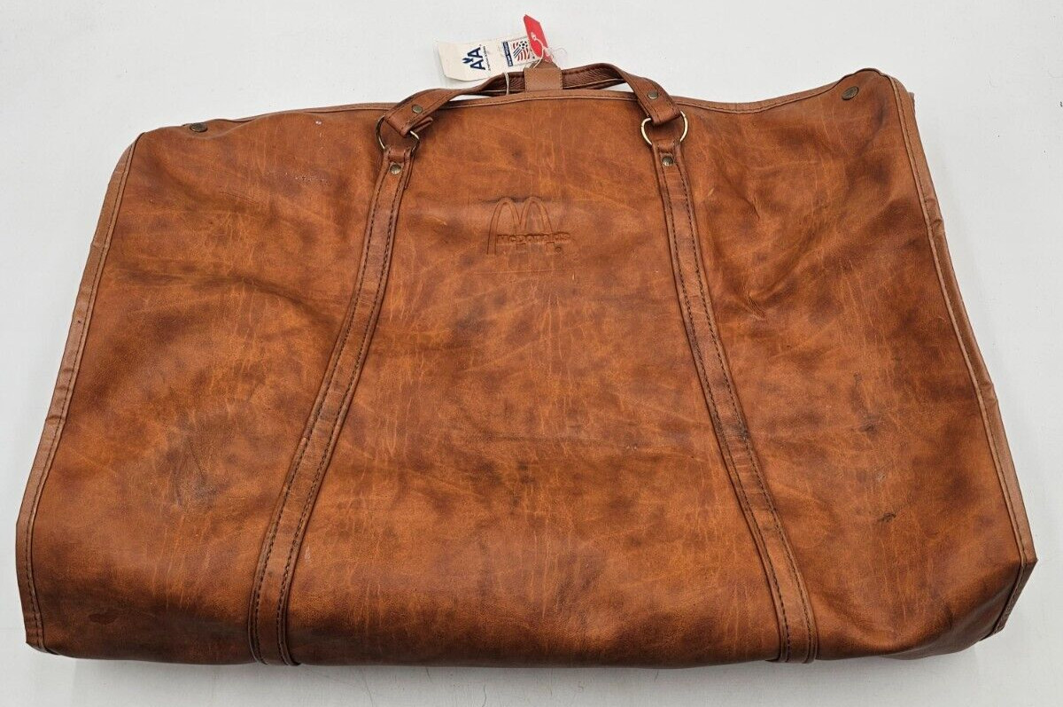 Vintage McDonalds Tan Brown Aviation Suit Bag Pan American Airways Vintage McDonalds Tan Brown Aviation Suit Bag Pan American Airways