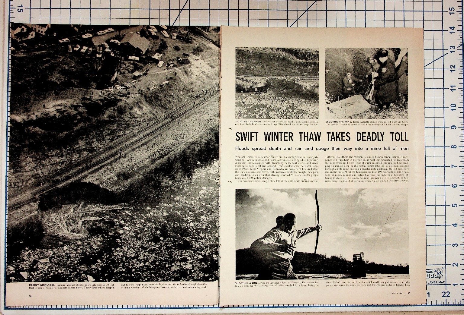 1936 Magazine Article SWIFT WINTER THAW FLOODS PA PA Ohio Mine Disaster Ephemera 1936 Magazine Article SWIFT WINTER THAW FLOODS PA PA Ohio Mine Disaster Ephemera