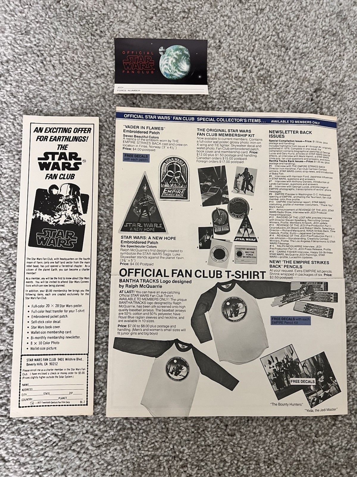 First Edition Star Wars Fan 1977 & 1980’s Movie Items For Sale, Ads, promos First Edition Star Wars Fan 1977 & 1980’s Movie Items For Sale, Ads, promos