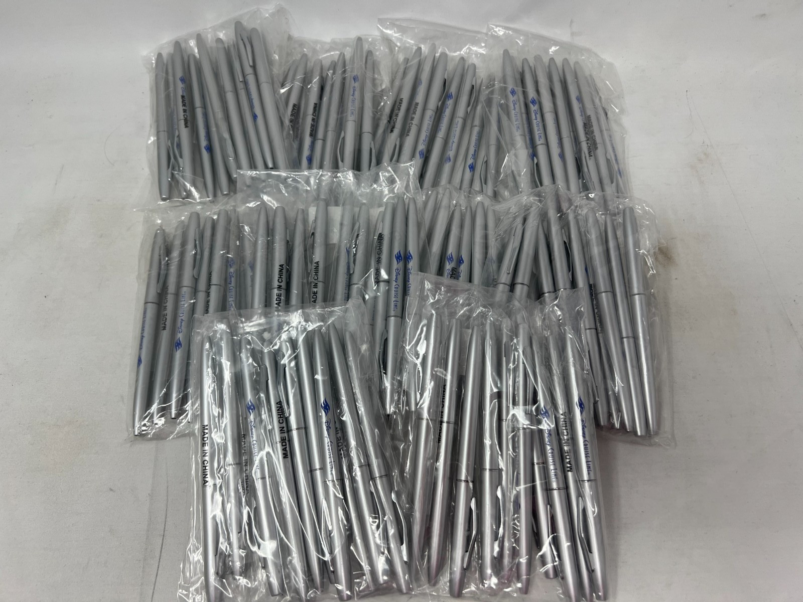 Disney Cruise Line Silver Retractable Ballpoint Pen Souvenir, 100 pack