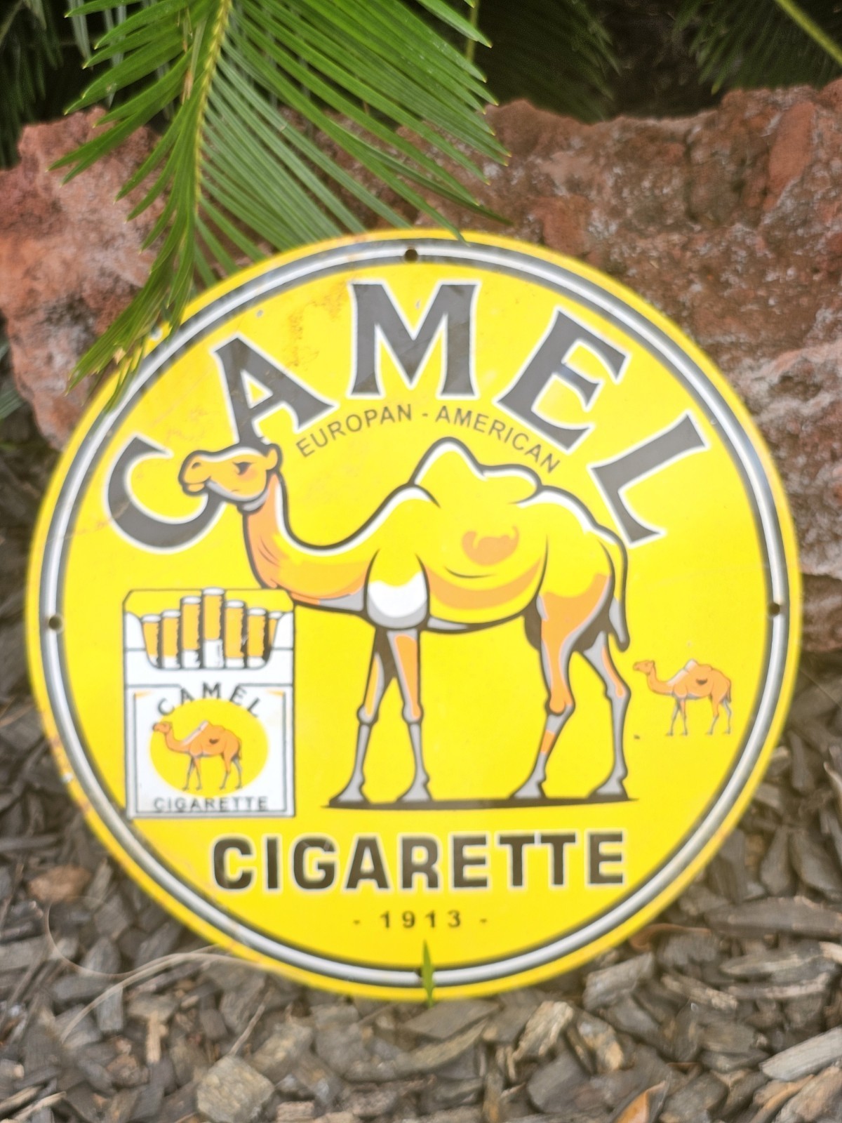 VINTAGE CAMEL CIGARETTE PORCELAIN SIGN 12 VINTAGE CAMEL CIGARETTE PORCELAIN SIGN 12