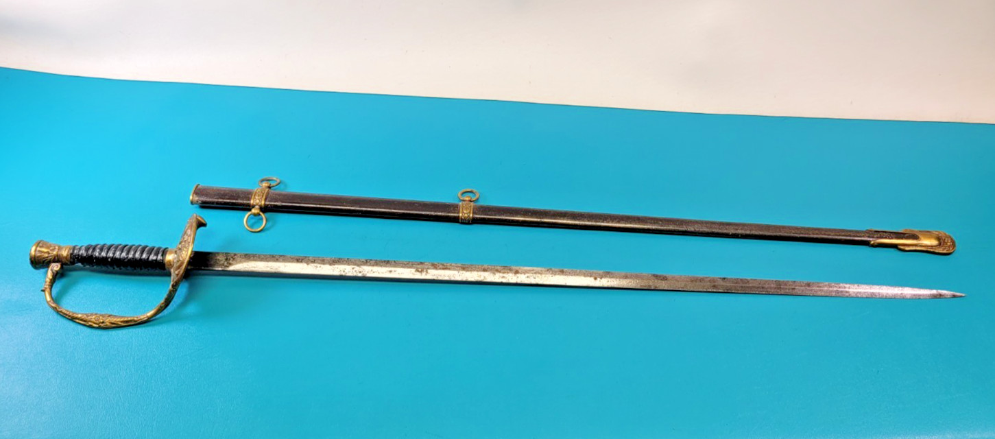US Model 1860 Hardin Uniform Boston Mass Staff & Field Officers Sword TR1775 US Model 1860 Hardin Uniform Boston Mass Staff & Field Officers Sword TR1775