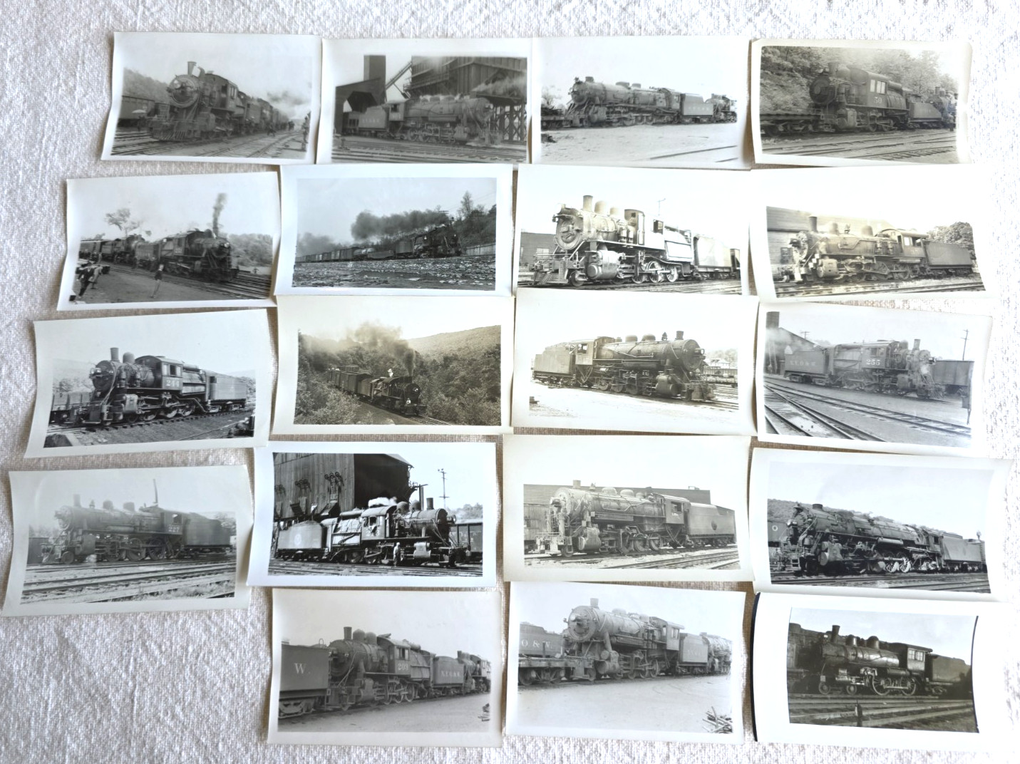 C. 1930s-40 New York Ontario & Western Railroad Steam Locomotive Photo Lot Of 19 C. 1930s-40 New York Ontario & Western Railroad Steam Locomotive Photo Lot Of 19
