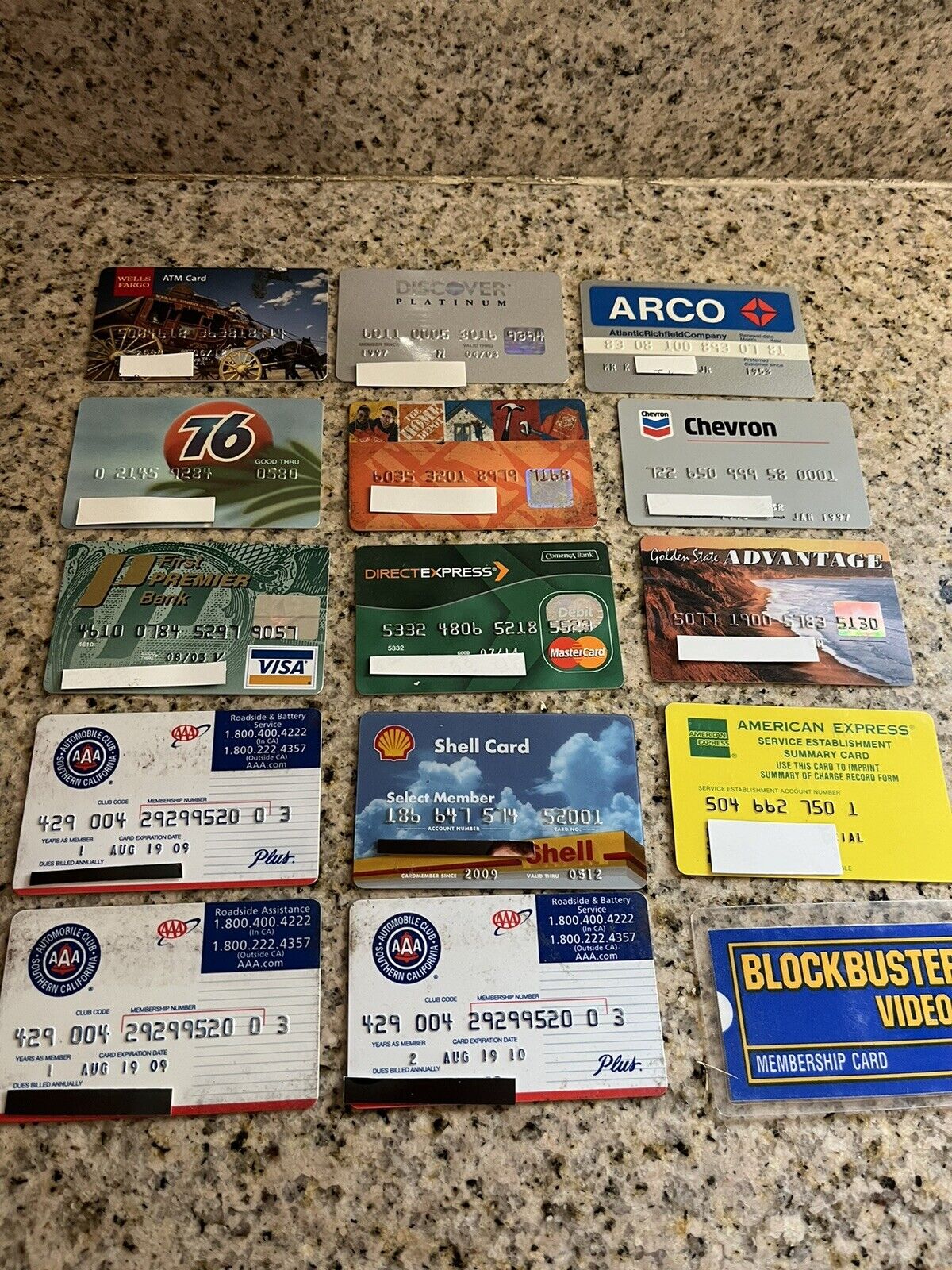 Lot Of 15 Expired Mixed Vintage Charge Cards As Photographed