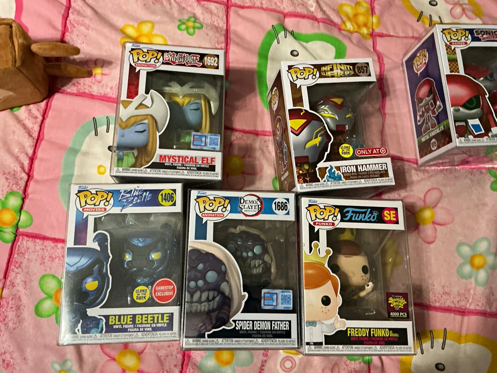 Funko Pop 5-Pack Boxed Exclusive Glow Blue Beetle Freddy Funko Comic Con Funko Pop 5-Pack Boxed Exclusive Glow Blue Beetle Freddy Funko Comic Con