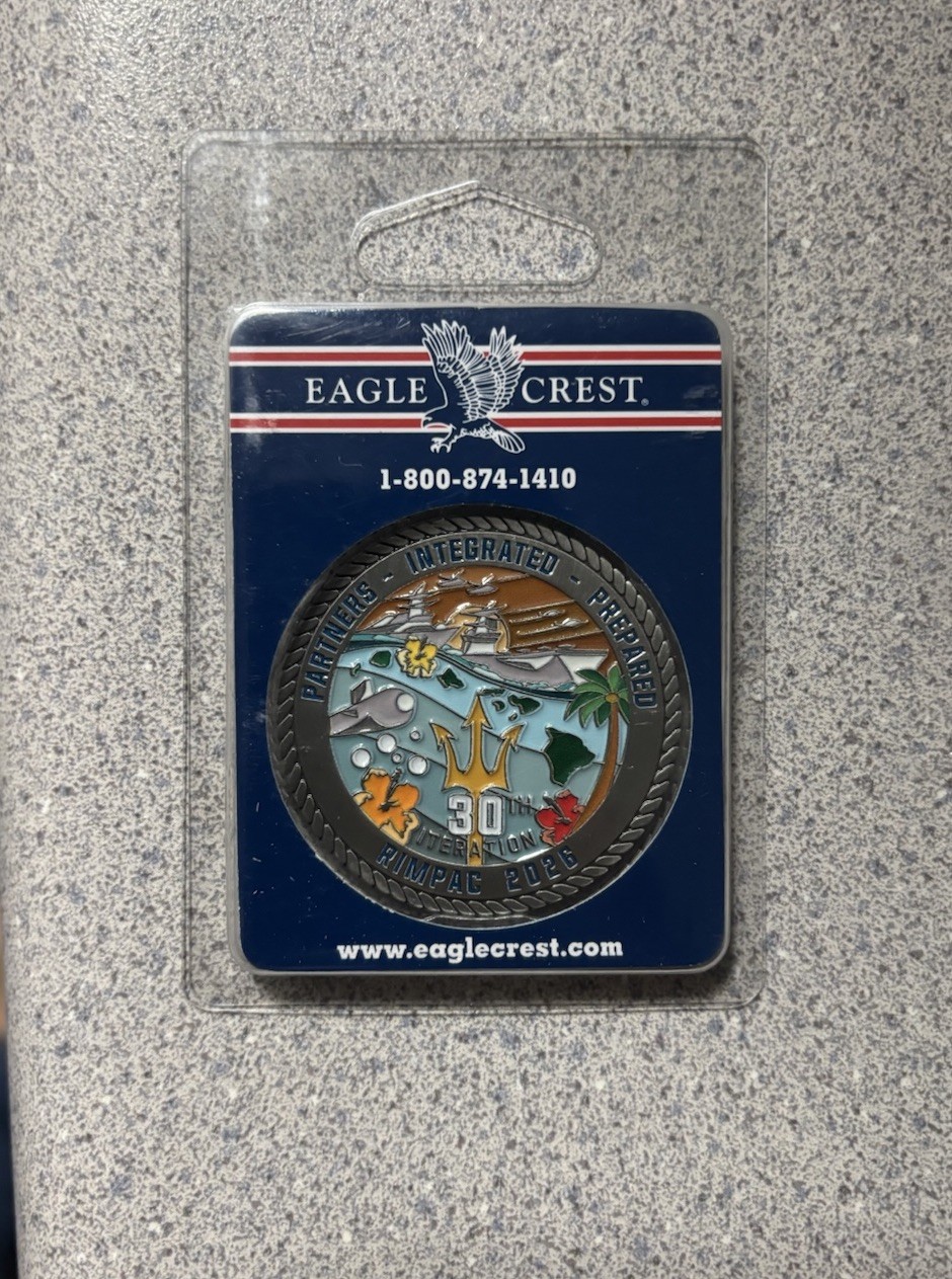 New RIMPAC 2026 30th Iteration Coin Navy Air Force Pearl Harbor Hickham New RIMPAC 2026 30th Iteration Coin Navy Air Force Pearl Harbor Hickham