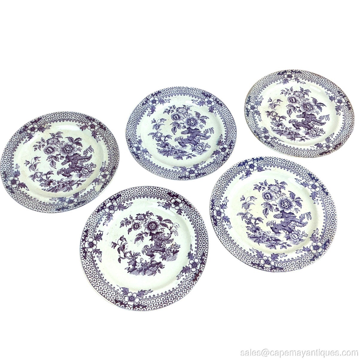 Antique JF Wileman Delhi Purple Transferware 5.5\ Antique JF Wileman Delhi Purple Transferware 5.5\