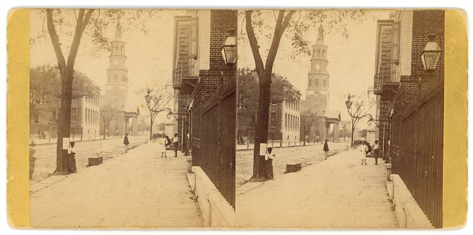 SOUTH CAROLINA STEREOVIEW - Charleston - Street Scene - 1860s