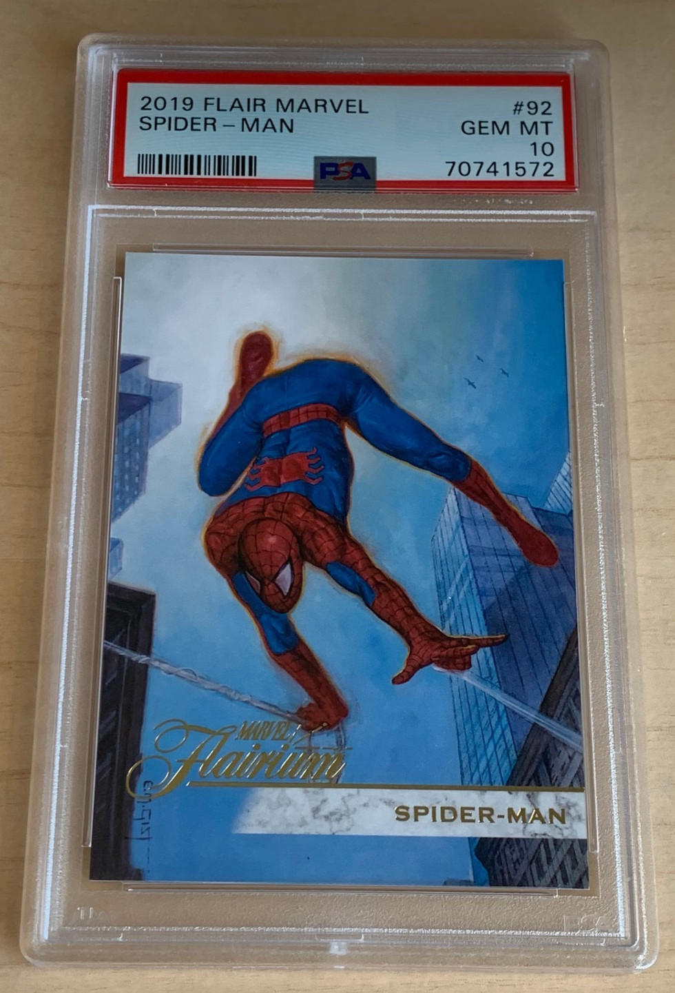 2019 Flair Marvel #92 Flarium π SPIDER-MAN π PSA 10 GEM MINT π 2019 Flair Marvel #92 Flarium π SPIDER-MAN π PSA 10 GEM MINT π