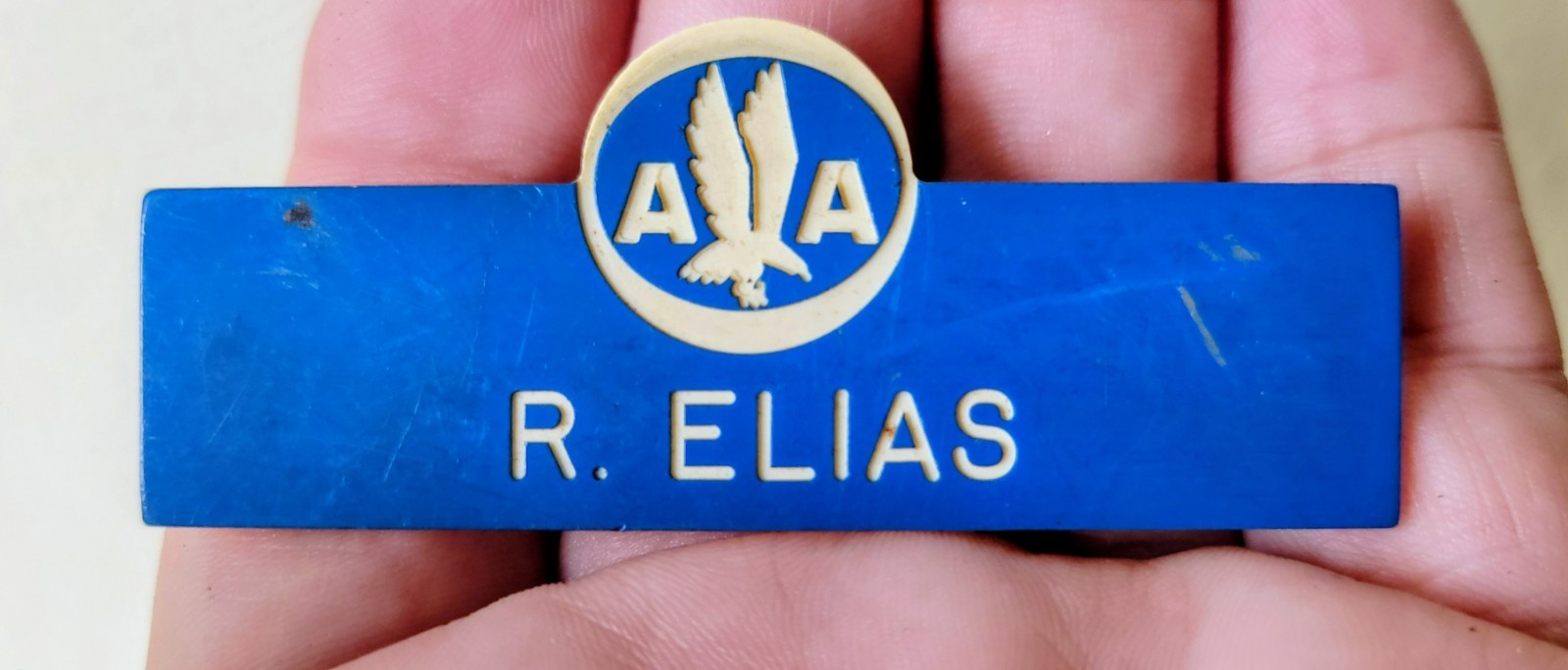 American Airlines Employee Name Badge R. ELIAS Vintage American Airlines Employee Name Badge R. ELIAS Vintage