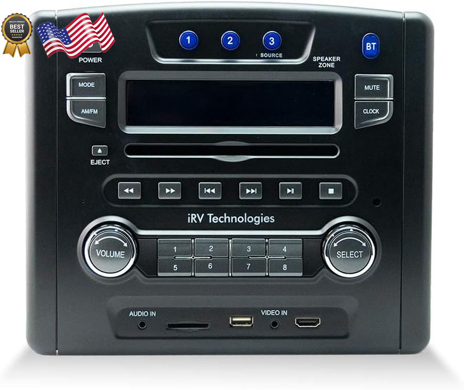 iRV Technology iRV34 AM/FM/CD/DVD/MP3/MP4 /USB/SD/HDMI/Digital2.1/Surround So...