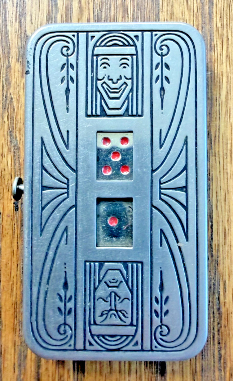 RARE 1920\'s Art Deco Demley Mechanical Auto-Dice Pocket Game Working RARE 1920\'s Art Deco Demley Mechanical Auto-Dice Pocket Game Working