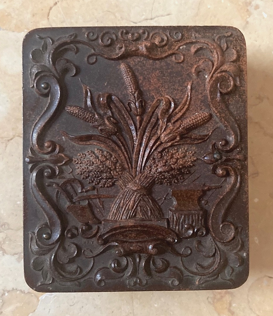 RARE CIVIL WAR UNION CASE 1/9TH PLATE HARVEST MOTIF MOTTLED BROWN BERG 1-146 RARE CIVIL WAR UNION CASE 1/9TH PLATE HARVEST MOTIF MOTTLED BROWN BERG 1-146