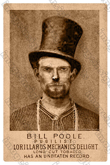 William Poole BILL THE BUTCHER Original Card Restoration Vintage RP