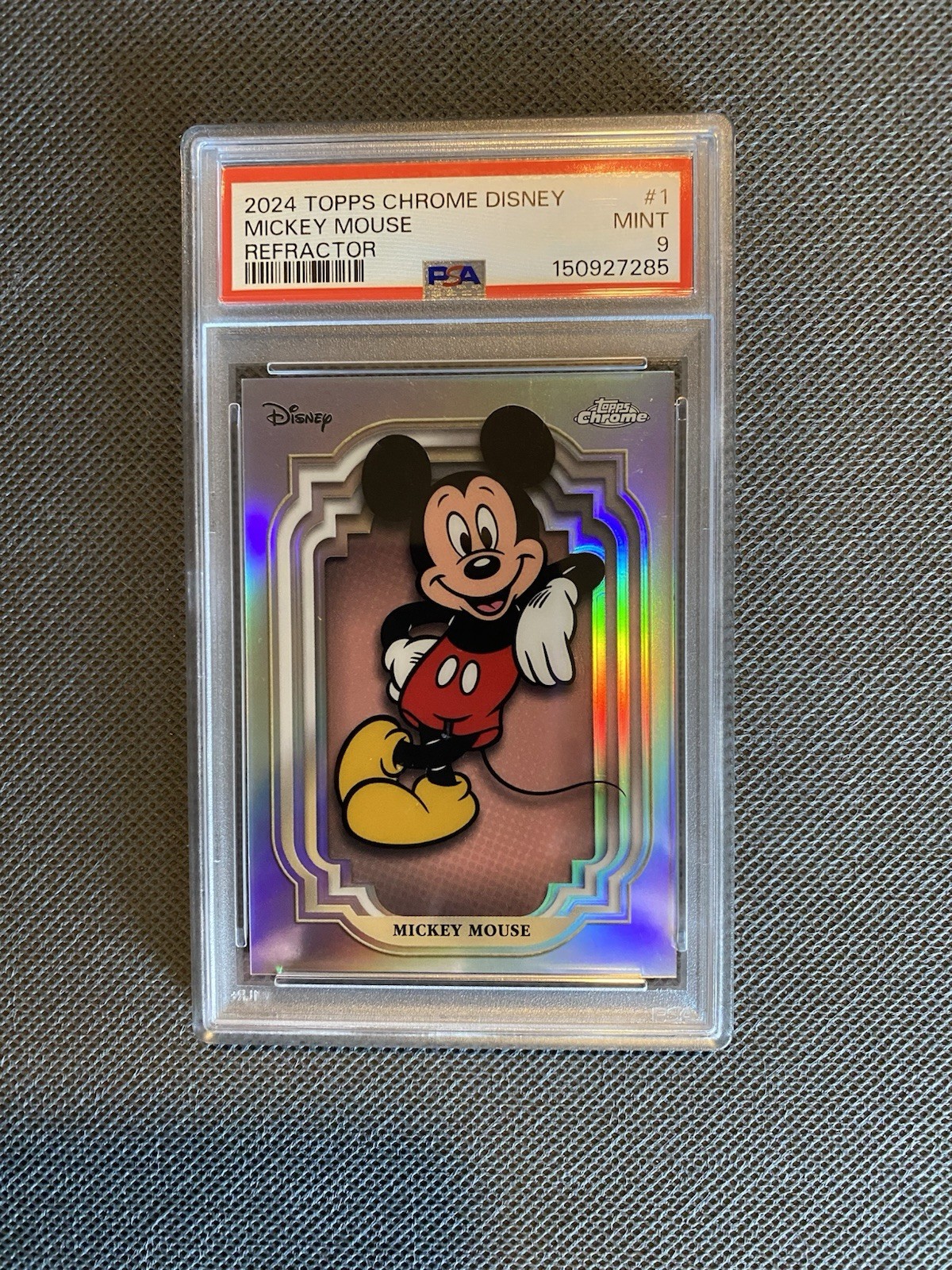 Mickey Mouse - 2024 Topps Chrome Disney #1 Refractor PSA 9 Mint