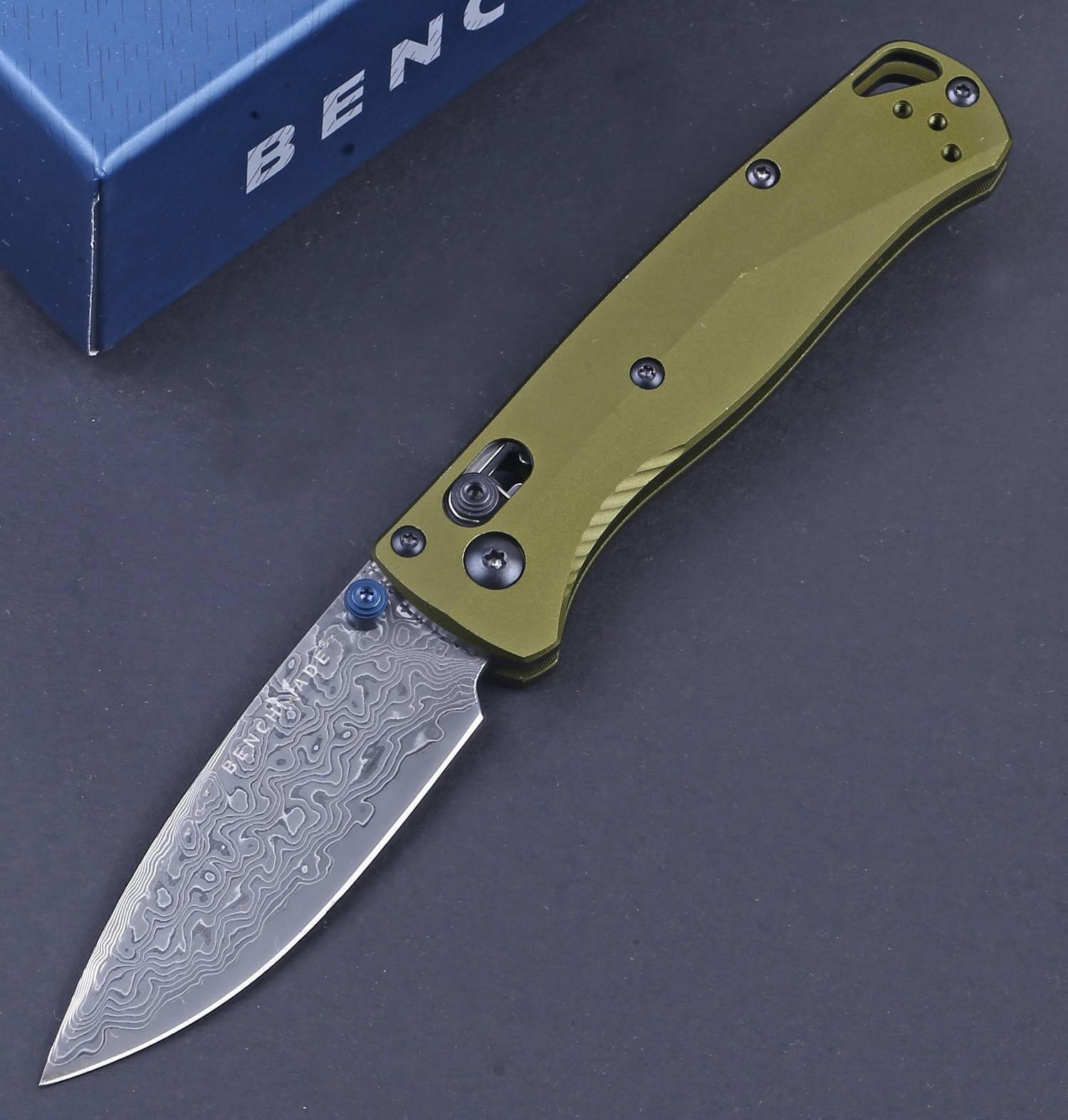 2025 New 535 Aluminum Green Handle Damascus Steel Blade Axis Lock Pocket Knife 2025 New 535 Aluminum Green Handle Damascus Steel Blade Axis Lock Pocket Knife