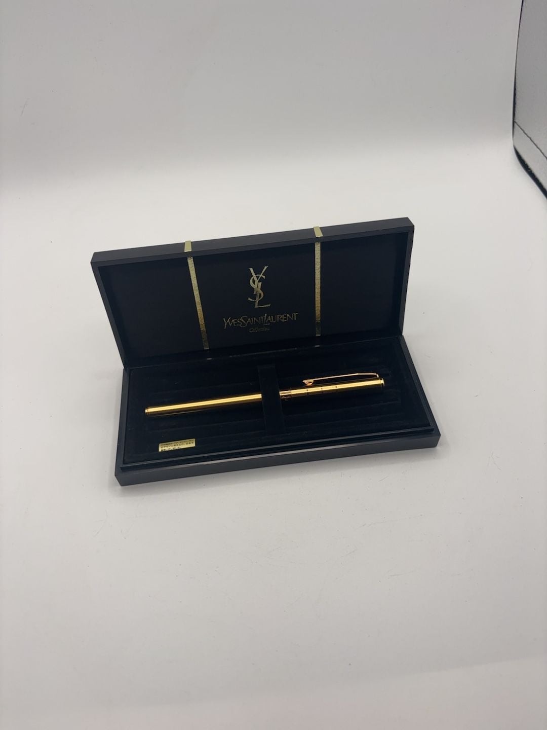 Vintage Yves Saint Laurent Collection Gold Plated Rollerball Pen with Box Vintage Yves Saint Laurent Collection Gold Plated Rollerball Pen with Box