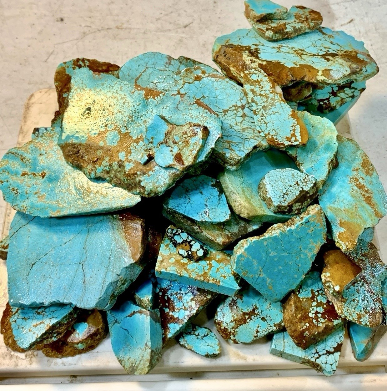 10 Lbs of Nevada #8 Slabbed - Sky Blue Turquoise Graded premium bestLAST LOTS