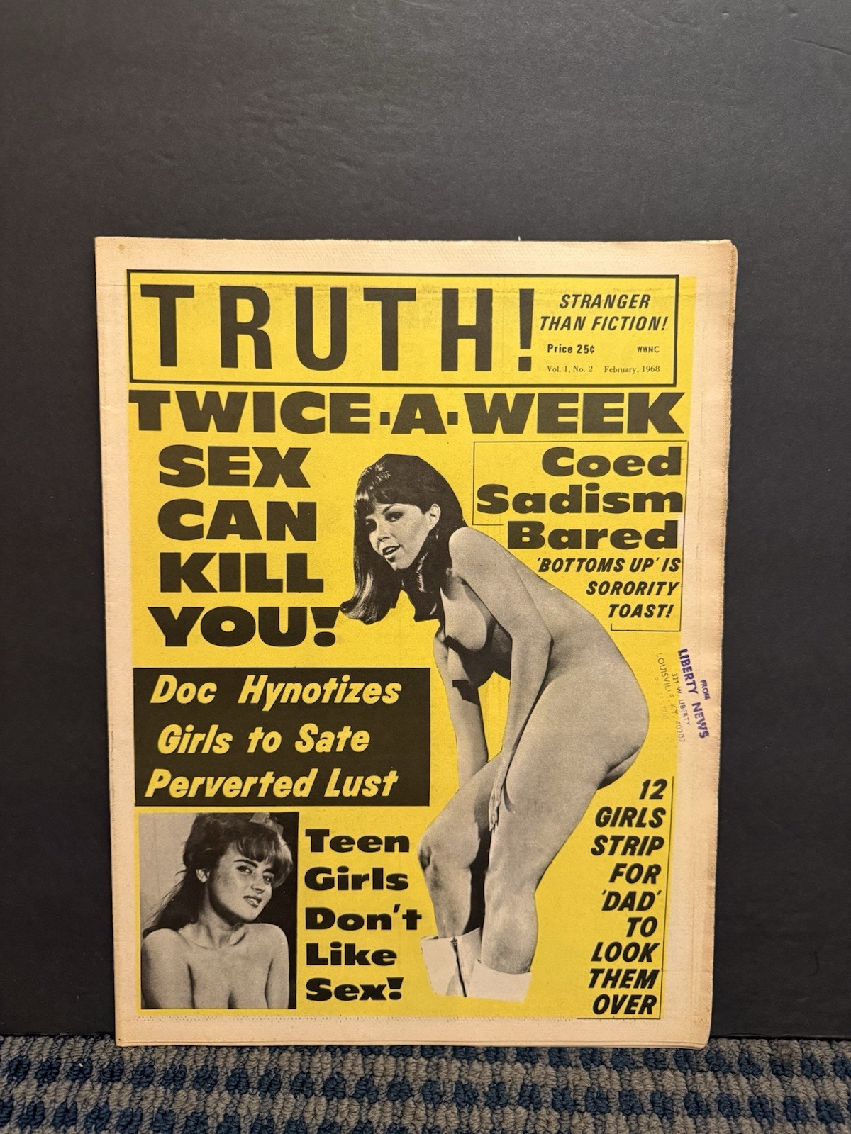 1968 Feb TRUTH Newspaper Vol. 1 No. 2, Twice-a-Week Sex Can Kill You (10T)