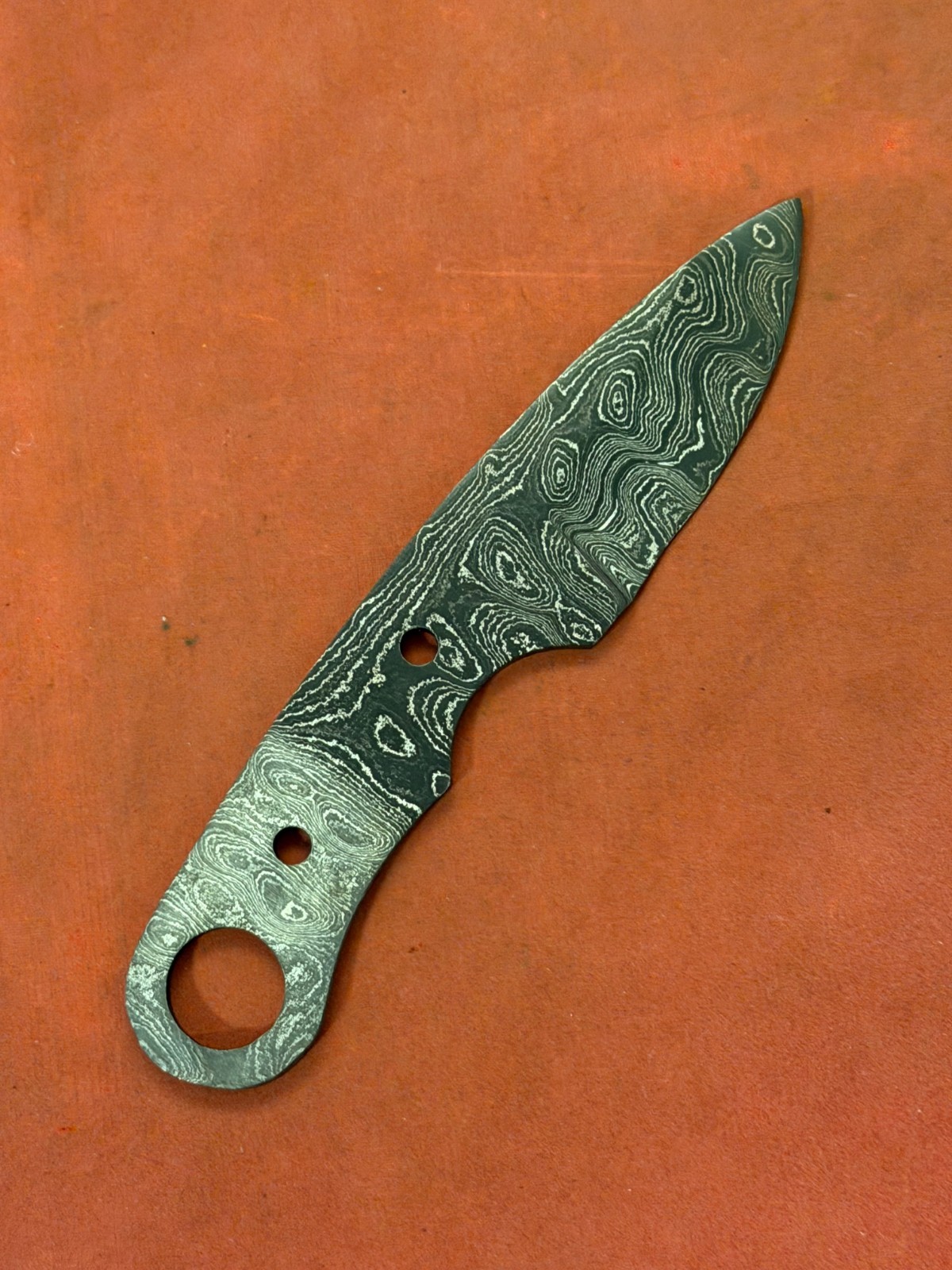 ALABAMA DAMASCUS STEEL BILLET BLADE BLANK, KNIFE MAKING SUPPLIES - 5-3/8