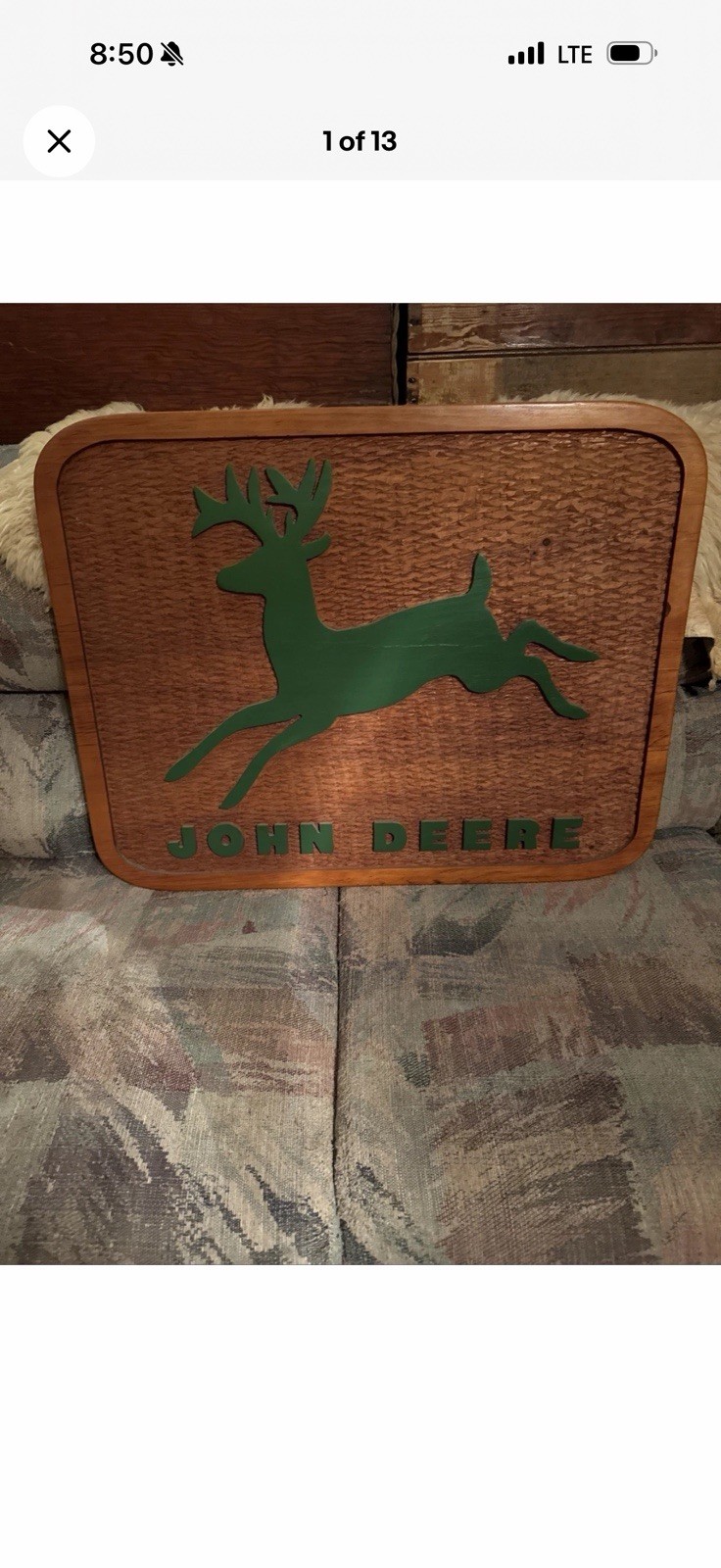 Antique Vintage Rare John Deere Wooden Farm Implements Tractor Sign Antique Vintage Rare John Deere Wooden Farm Implements Tractor Sign