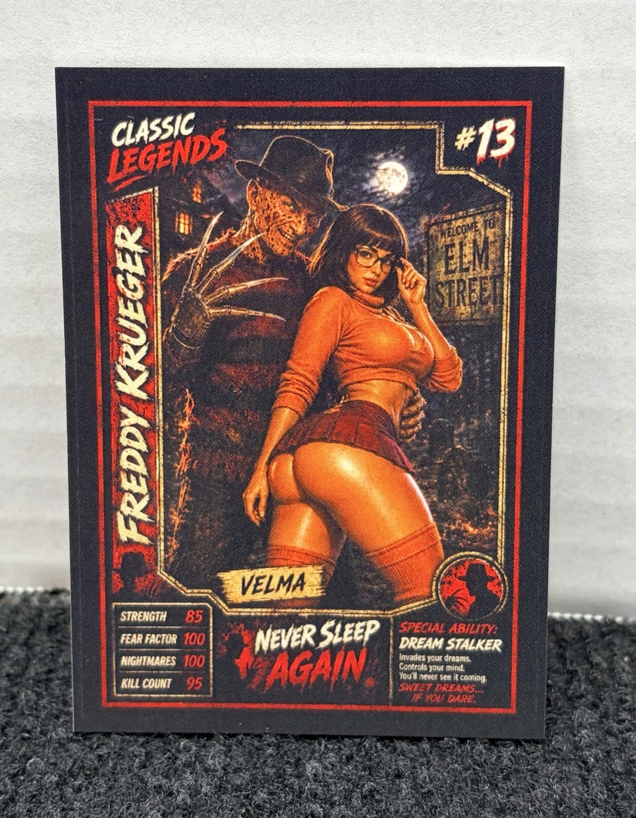 Classic Legends #13 Freddy Krueger Velma Custom Horror Parody Trading Card