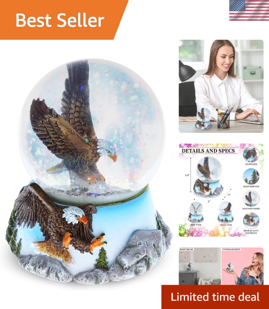 Unique Collectible Eagle Snow Globe Figurine - Perfect Gift for All Occasions