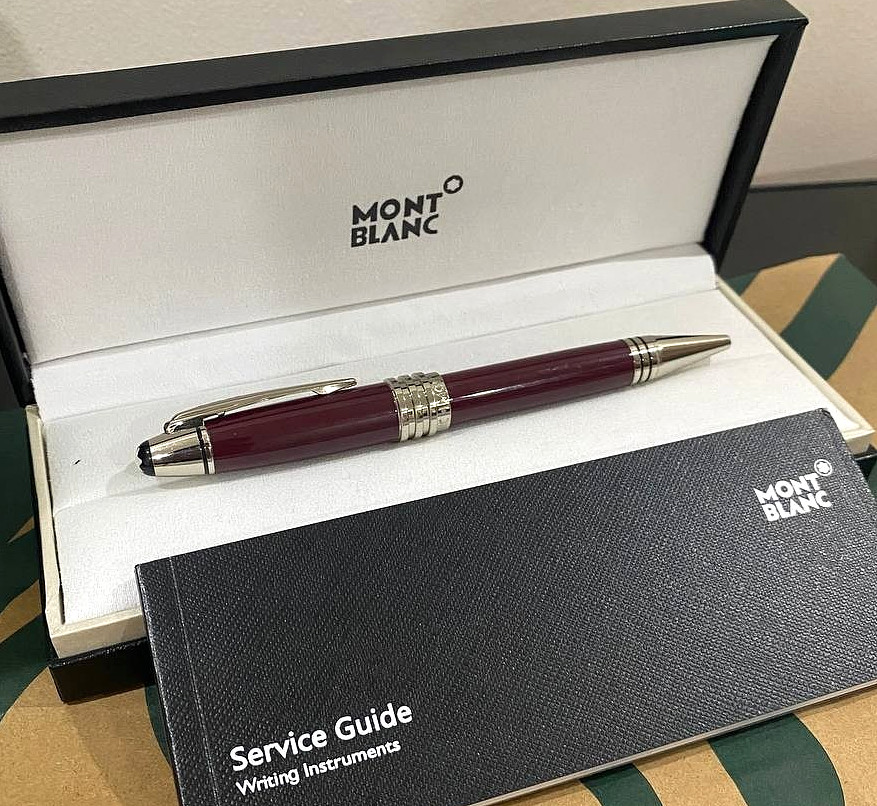 Montblanc John F. Kennedy Red Burgundy Ballpoint Pen Luxury Gift - New In Box