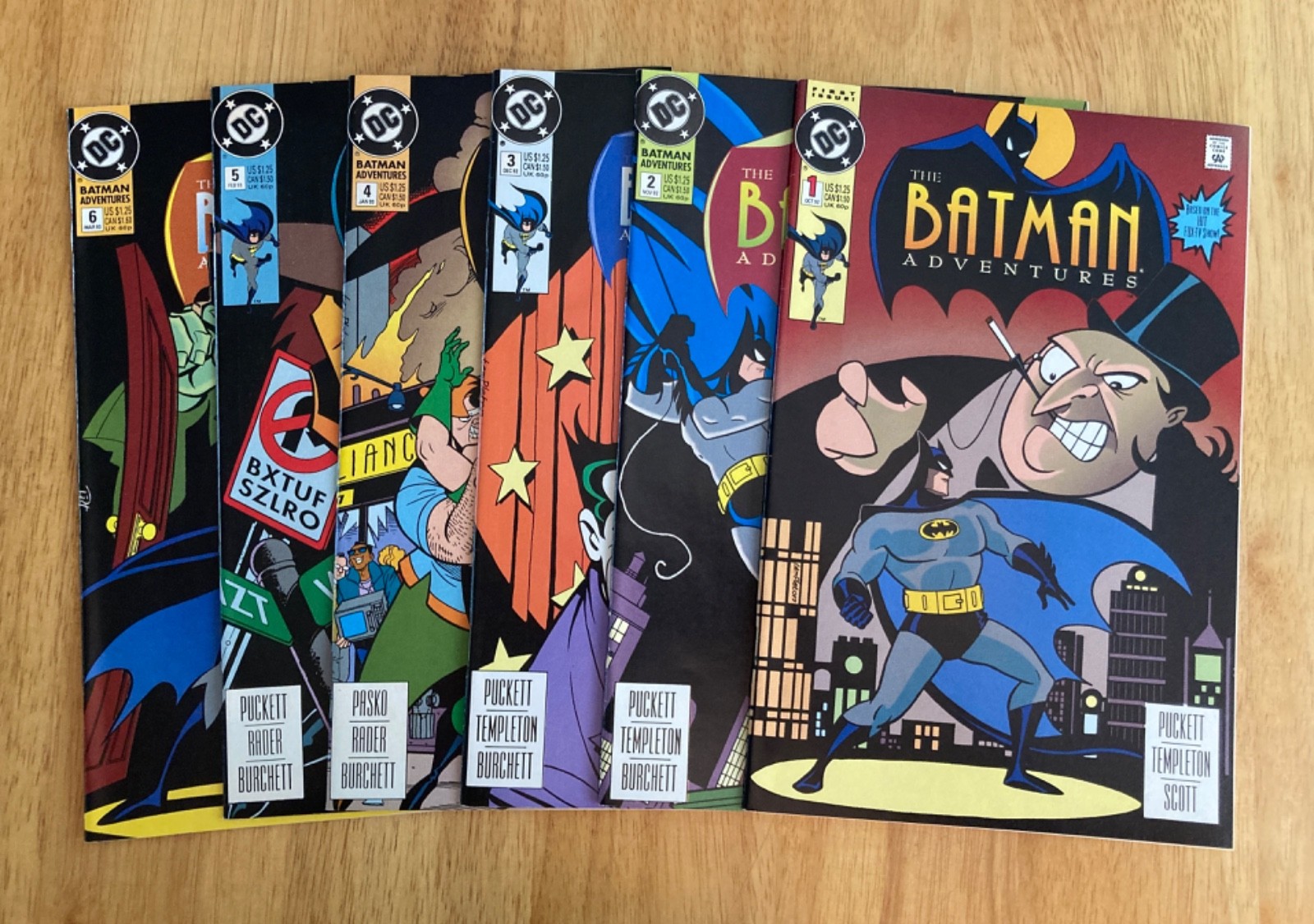 Run of *6* BATMAN ADVENTURES (1992): #1, 2, 3, 4, 5, 6 (VF/NM)