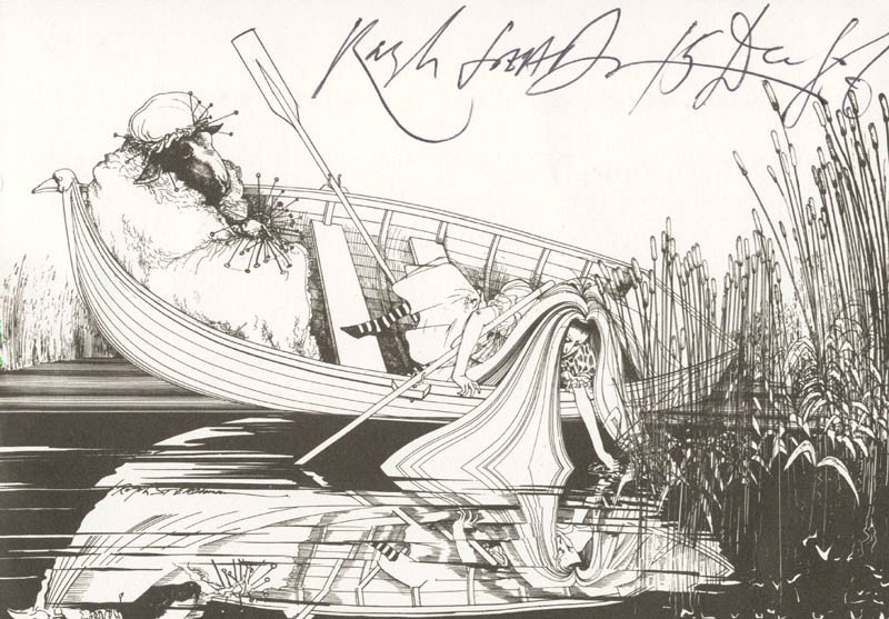 RALPH STEADMAN - PRINTED ART SIGNED IN INK 12/15/1986