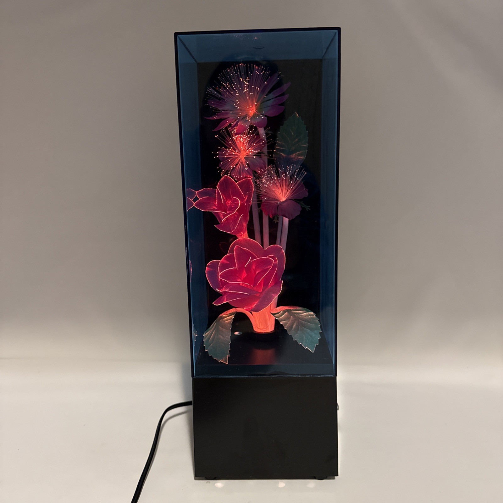 Vintage Fiber Optic Flower Light Lamp Music Box Model YS-335M Yirng Shehng Co Vintage Fiber Optic Flower Light Lamp Music Box Model YS-335M Yirng Shehng Co