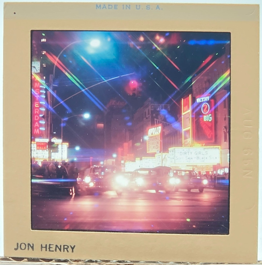 Vintage 1960s 35mm Slide Artist Jon Henry NYC Night Street Scene Neon OOAK Vintage 1960s 35mm Slide Artist Jon Henry NYC Night Street Scene Neon OOAK