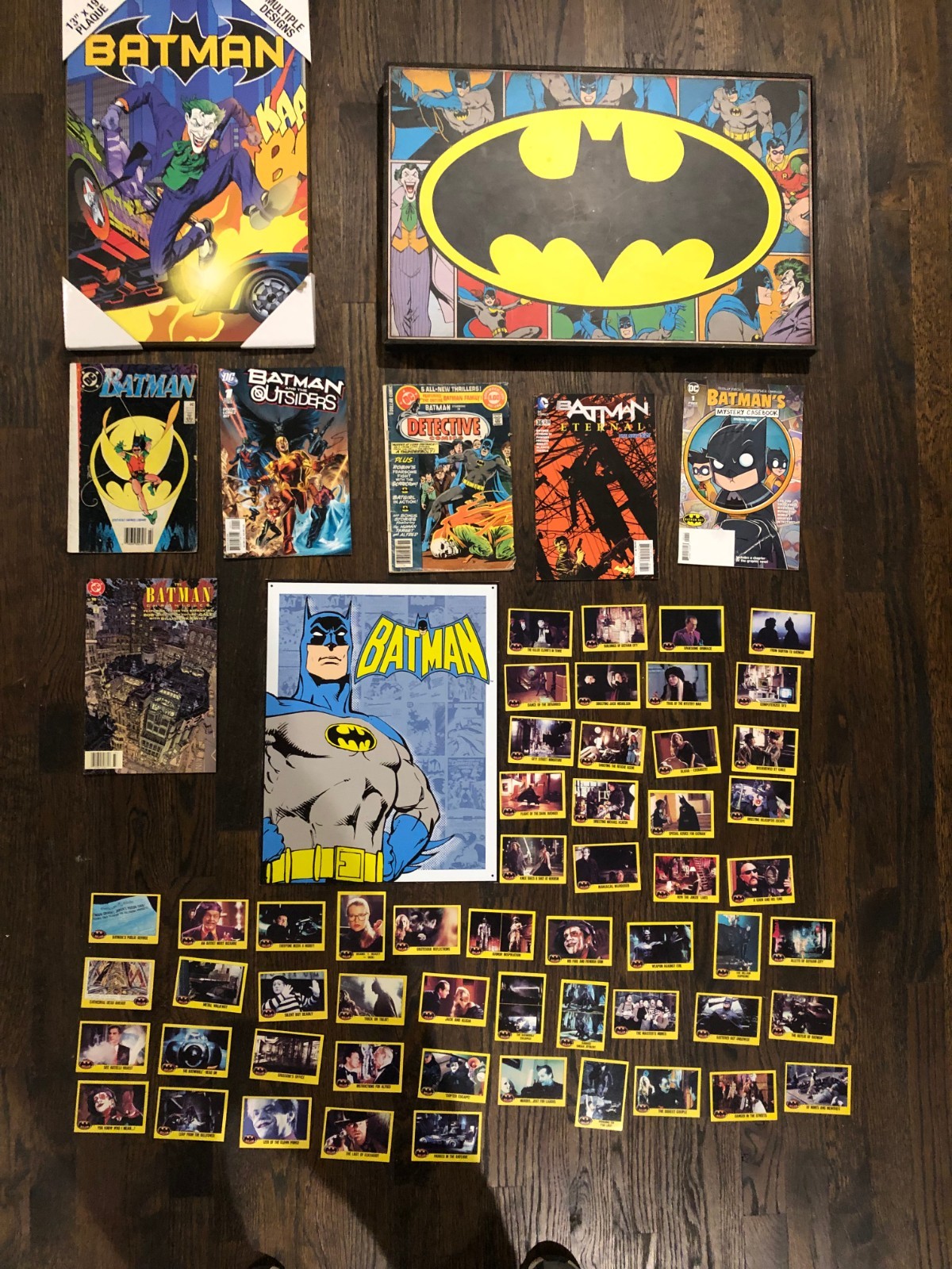 Batman Collectibles Lot – 1989 Cards, Comics & Wall Art