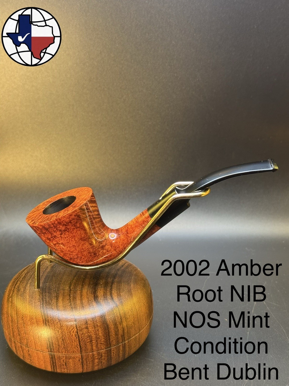 2002 Dunhill Amber Root NIB NOS Mint Condition Bent Dublin Tobacco Pipe