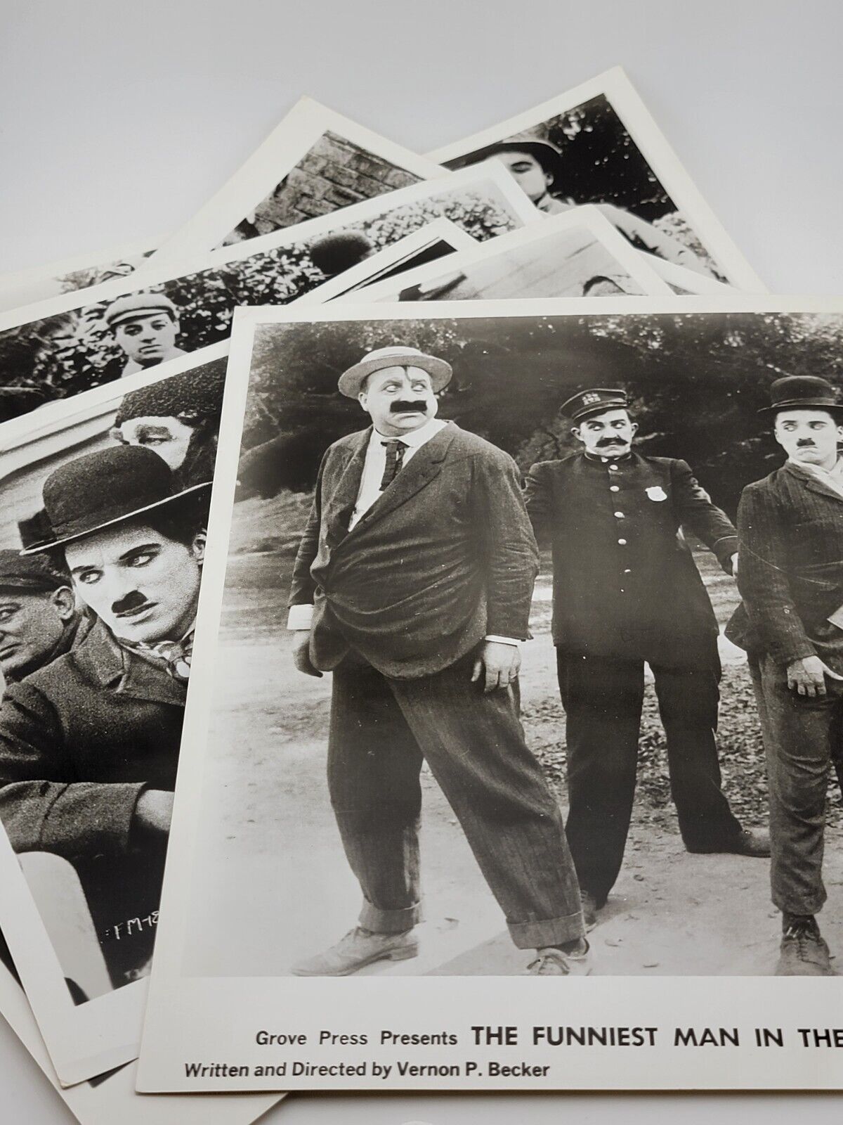 Lot Of 6 Rare Antique Press Release Charlie Chaplin 8x10 Photos, Originals 