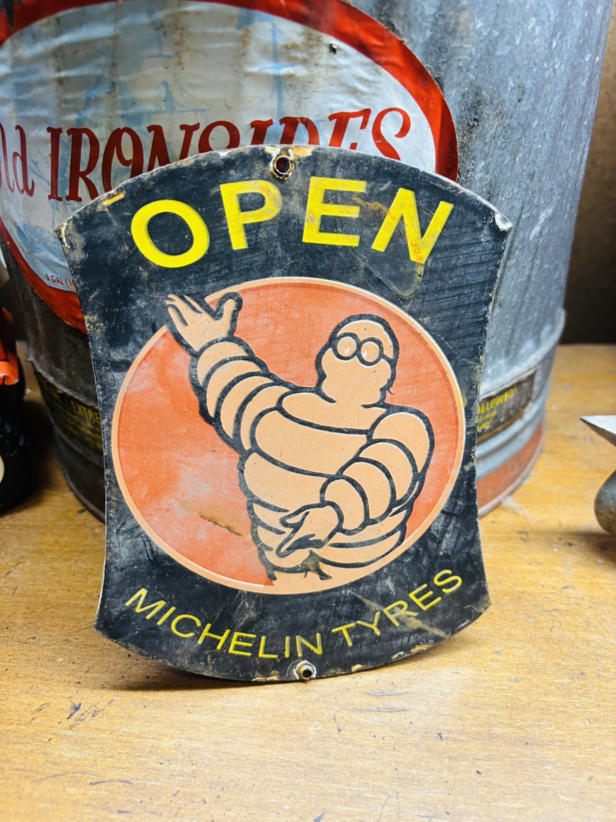 Michelin Porcelain Advertising Sign Michelin Porcelain Advertising Sign