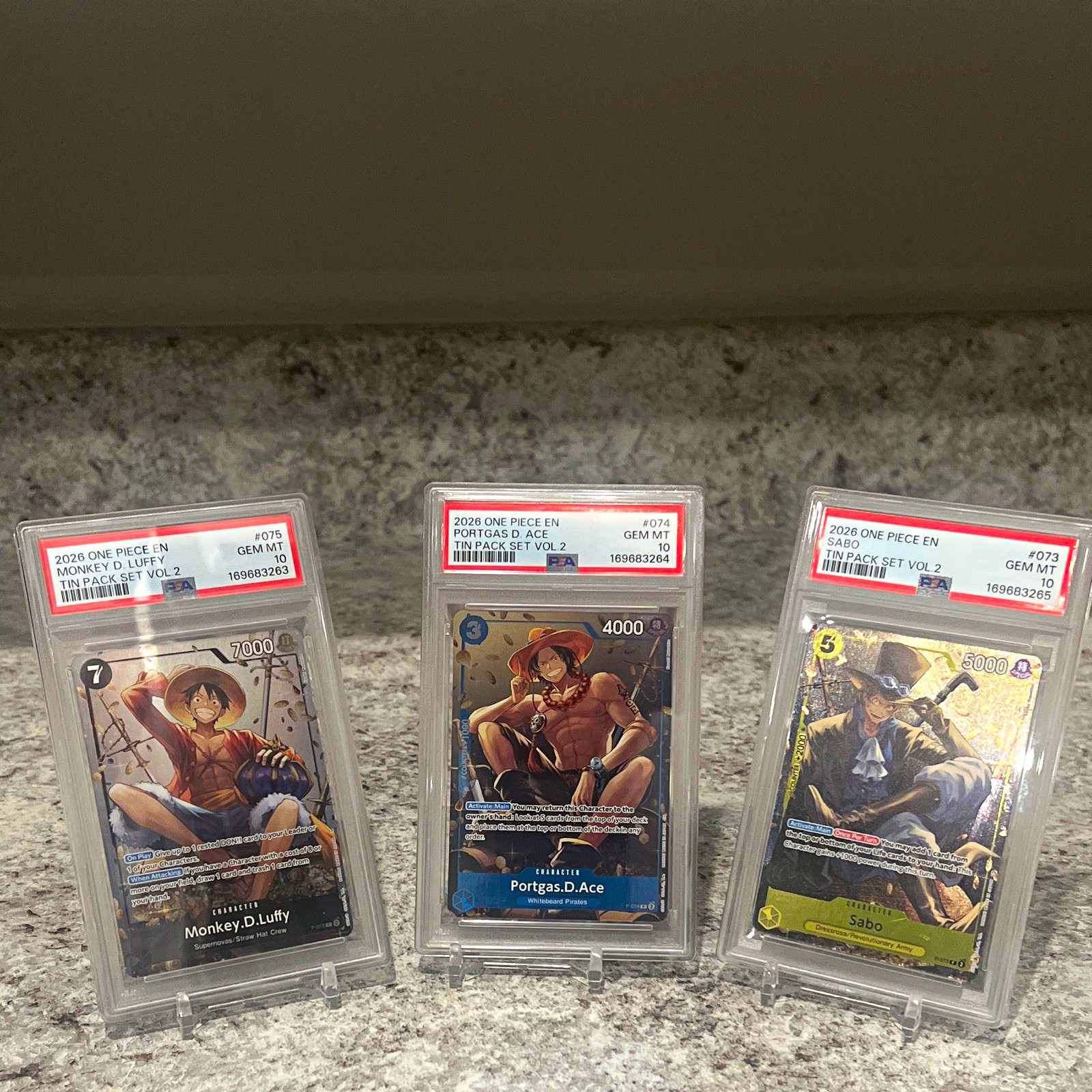 Sequential -2026 One Piece EN Tin Pack Set Vol.2 PSA 10 Graded Luffy Ace Sabo Sequential -2026 One Piece EN Tin Pack Set Vol.2 PSA 10 Graded Luffy Ace Sabo