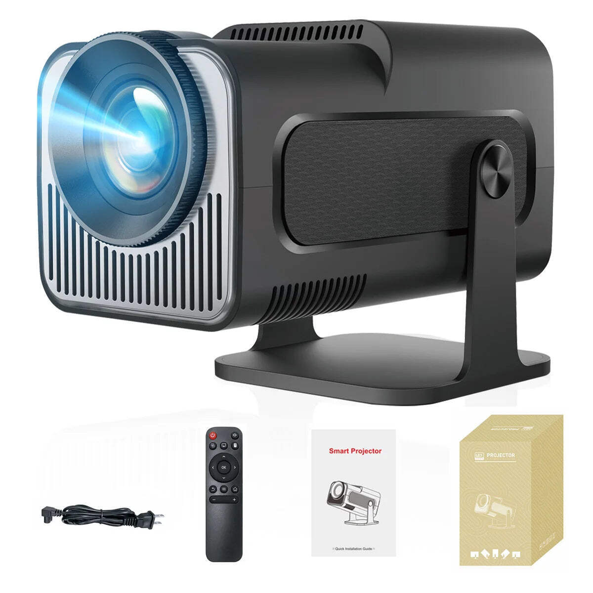 HY320 Mini Portable Projector 4K 1080P Native 1280*720P Android11 WIFI6 BT5.0 Au